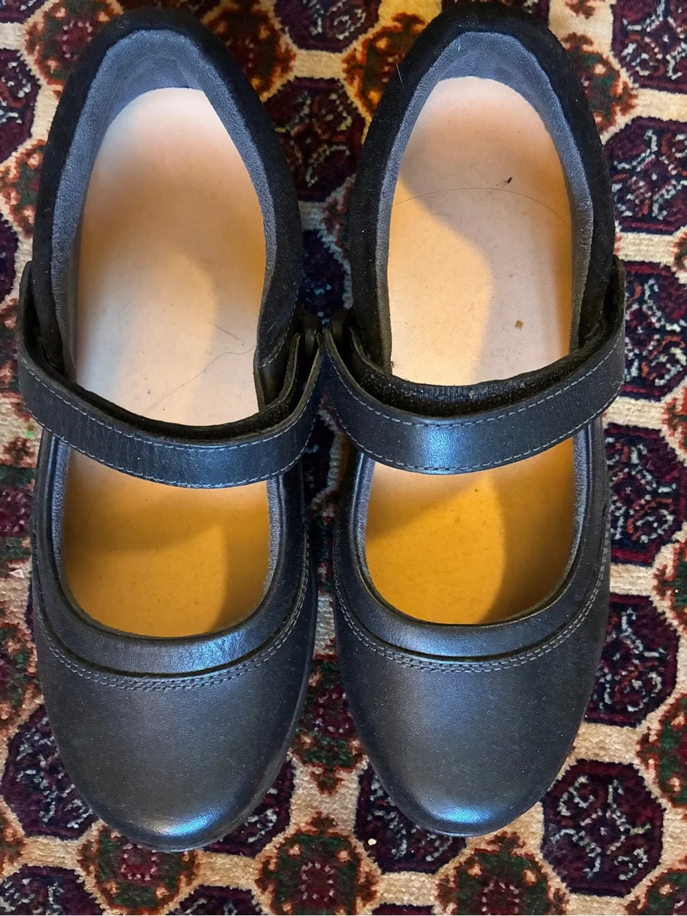 Black Mary Jane Comfort Flats for Women - Classic Strap